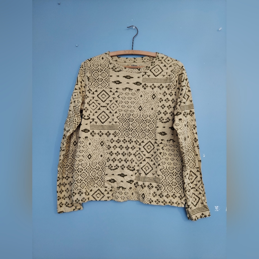 Sonoma yellow/green long sleeved shirt, size M